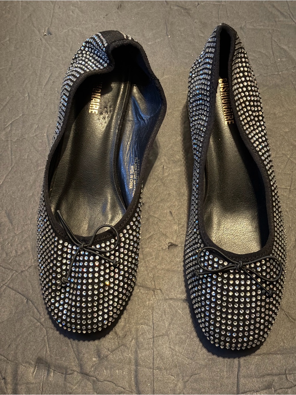 Cushionaire Women's Ballet Style Rhinestone Pumps Size 8W NWOT